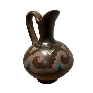 Hand Painted Pottery Pitcher Vase Southwest Style‎ Home Decor